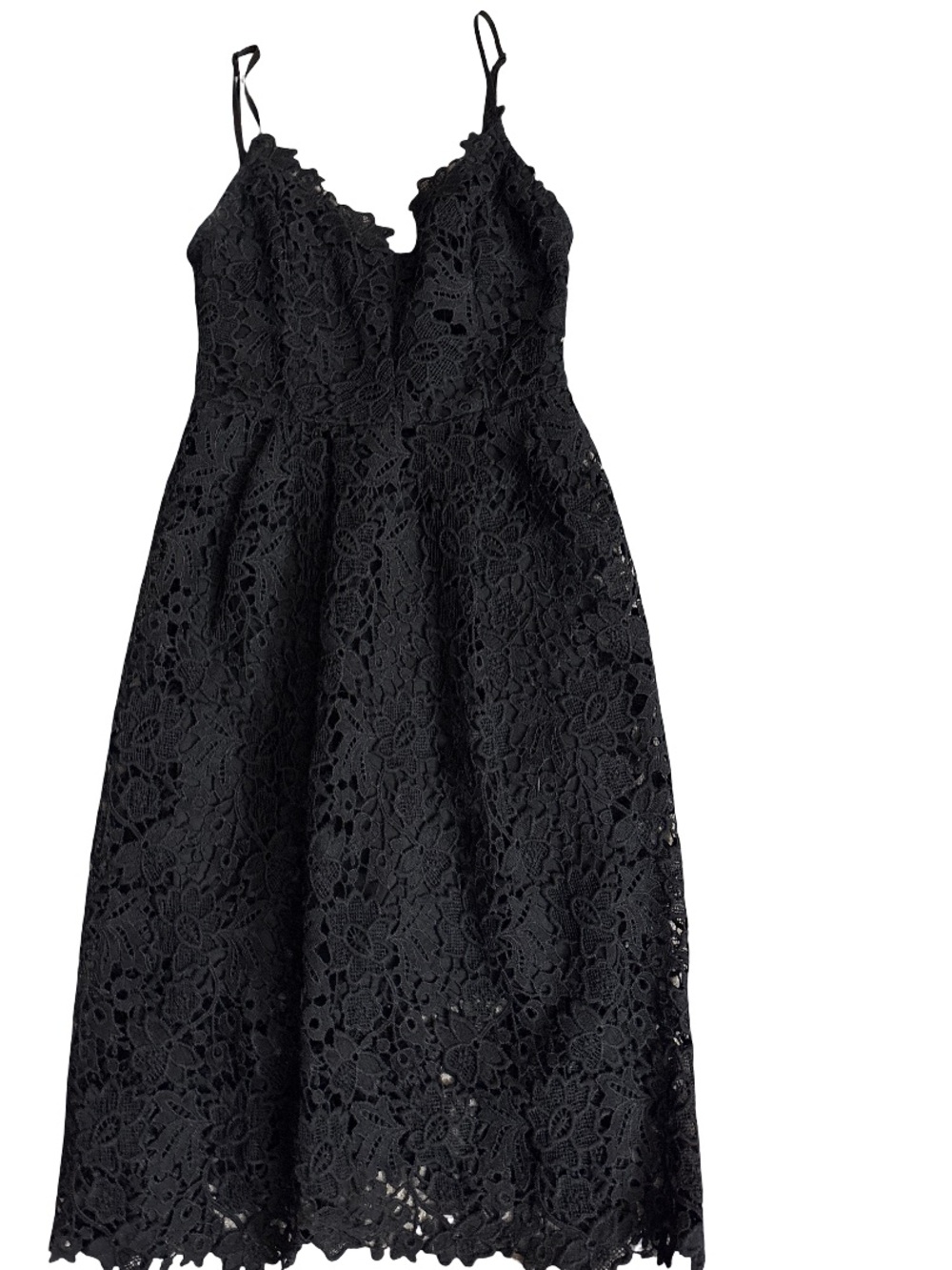 Astr Black Satin Slip Dress